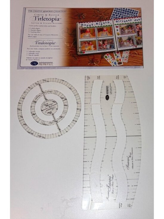 Creative Memories Titletopia Circle & Banner Letter & Sticker Aligner for Titles - Picture 2 of 6